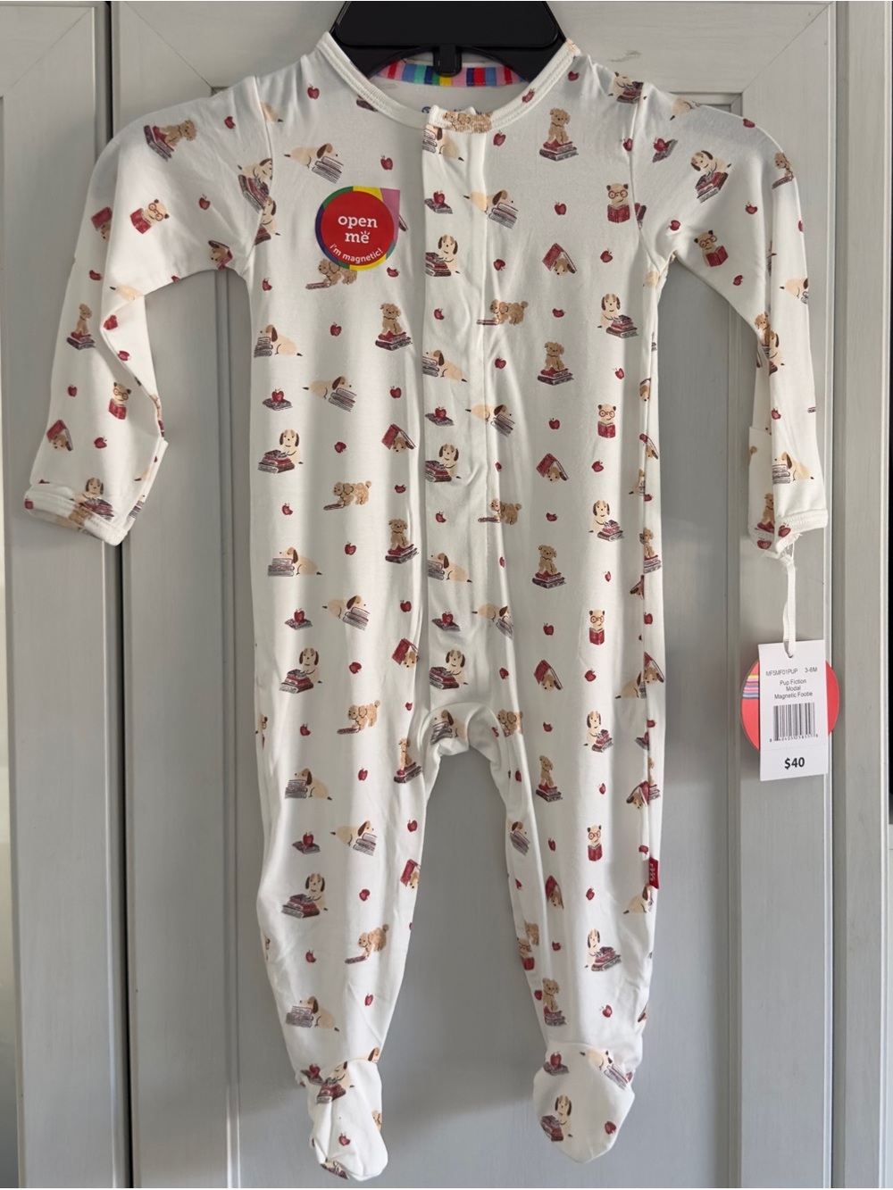 Magnetic Me Pup Fiction Modal Magnetic Footie Size 3-6 Months